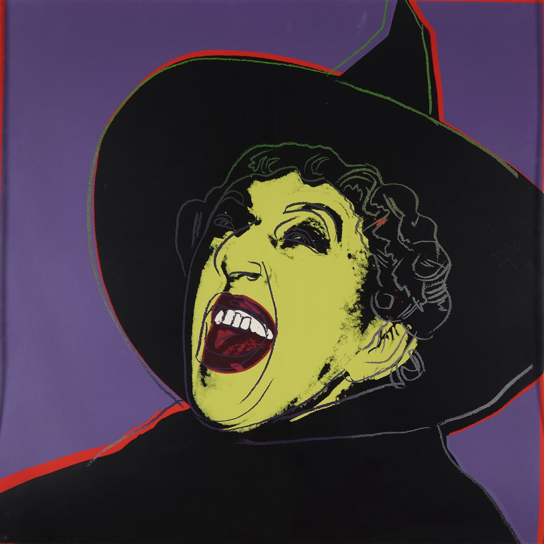 Andy Warhol (American, 1928-1987) The Witch (from Myths), 1981: Andy Warhol (American, 1928-1987) The Witch (from Myths), 1981 screenprint in colors with diamond dust on Lennox Museum Board signed and numbered AP 4/30 in pencil, verso 38 x 38 inches. This lot is l