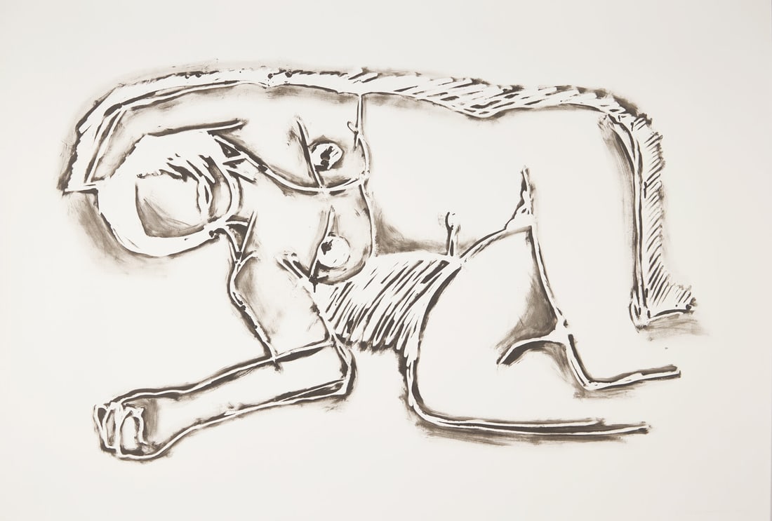 Tom Wesselmann (American, 1931-2004) Monica Lying on Her Side with Scribbles, 1990 (1 of 3)