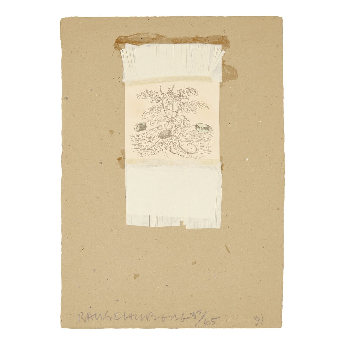 Robert Rauschenberg (American, 1925-2008) Untitled (from Shirtboards, Morocco, Italy '52 Portfolio), (1 of 3)