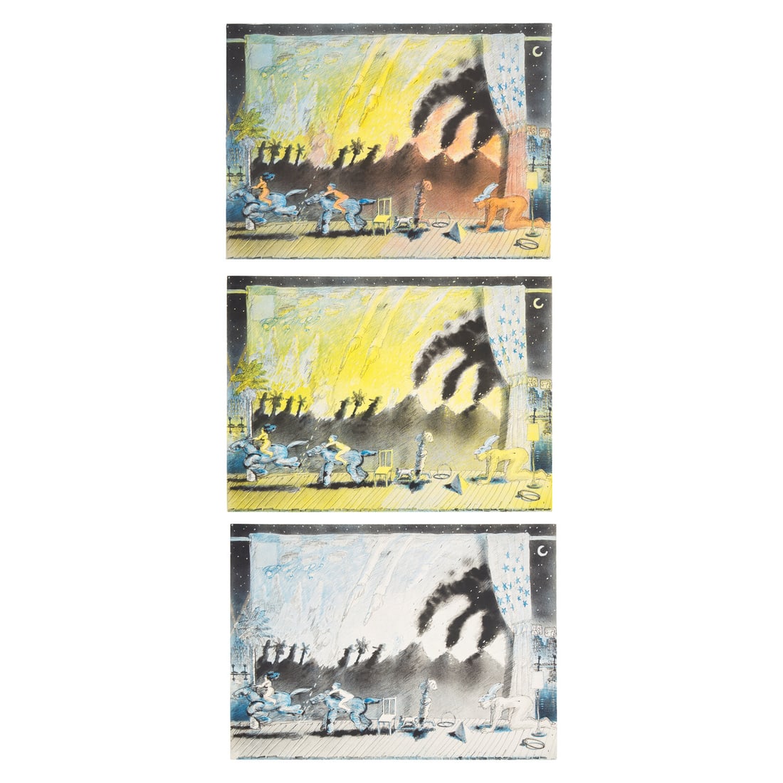 Carlos Almaraz (American/Mexican, 1941–1989) Night Theater, 1982 (three proofs) (1 of 8)