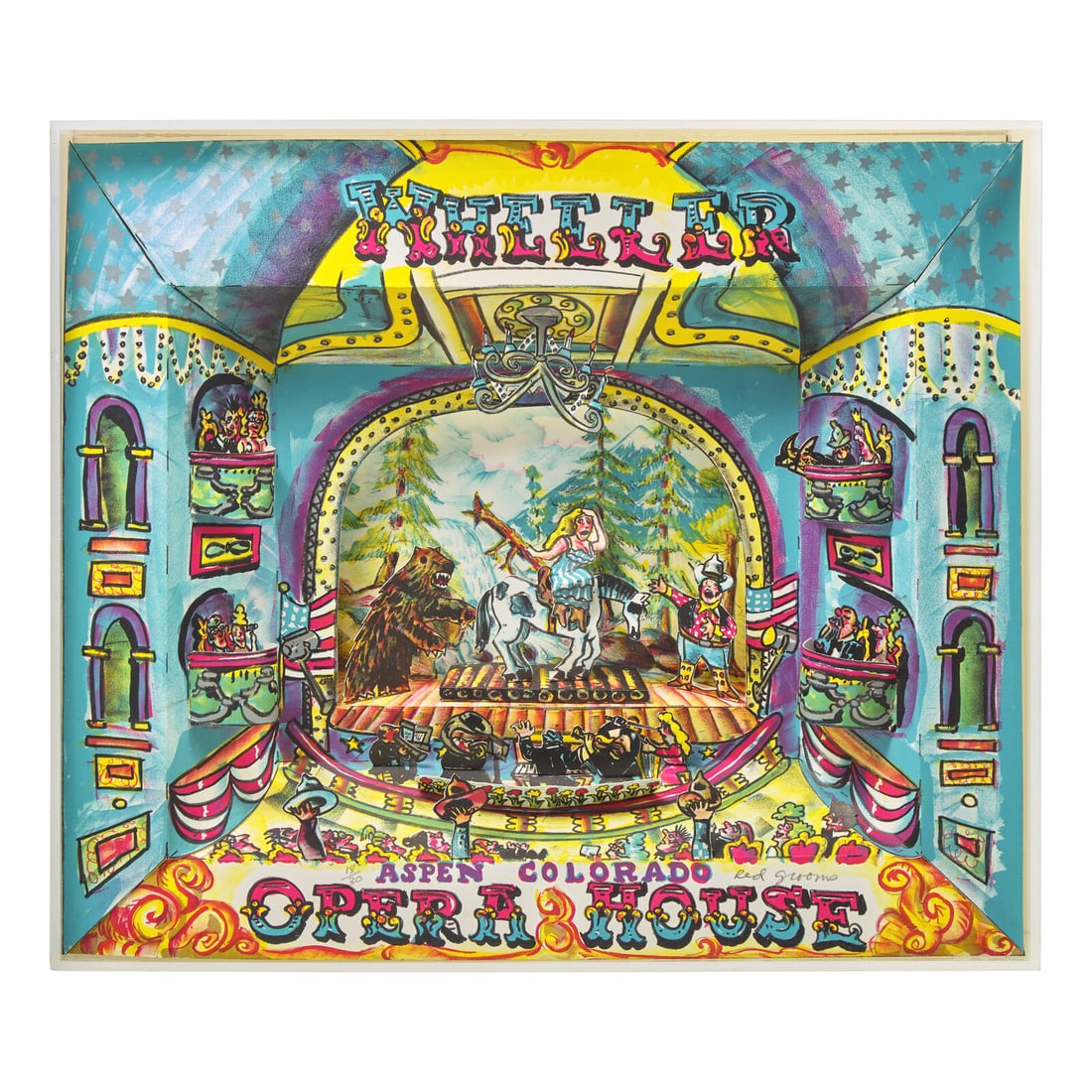 Red Grooms (American, b. 1937) Wheeler Opera House, 1984 (1 of 3)