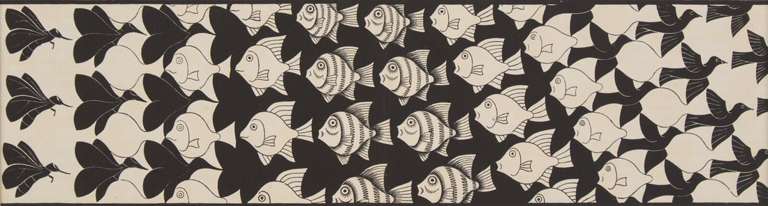 M.C. Escher (Dutch, 1898-1972) Metamorphosis II (from Regelmatige Vlakerdeling (Regular Division of (1 of 3)