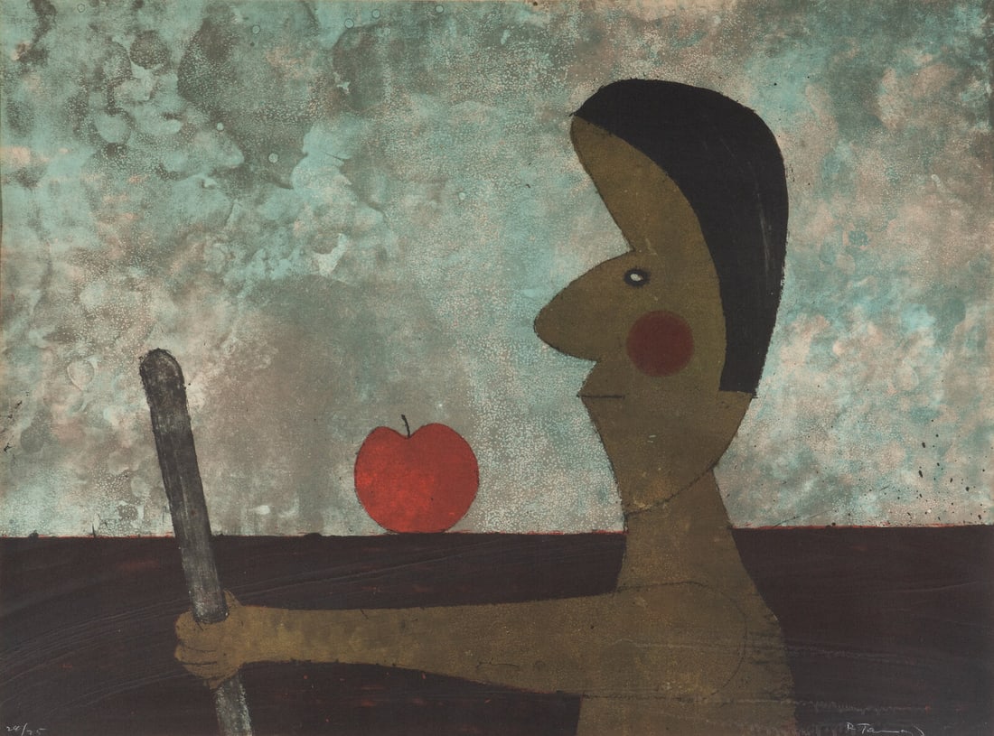 Rufino Tamayo (Mexican, 1899-1991) Hombre con Manzana (from Rufino Tamayo 15 litografías), 1973 (1 of 2)