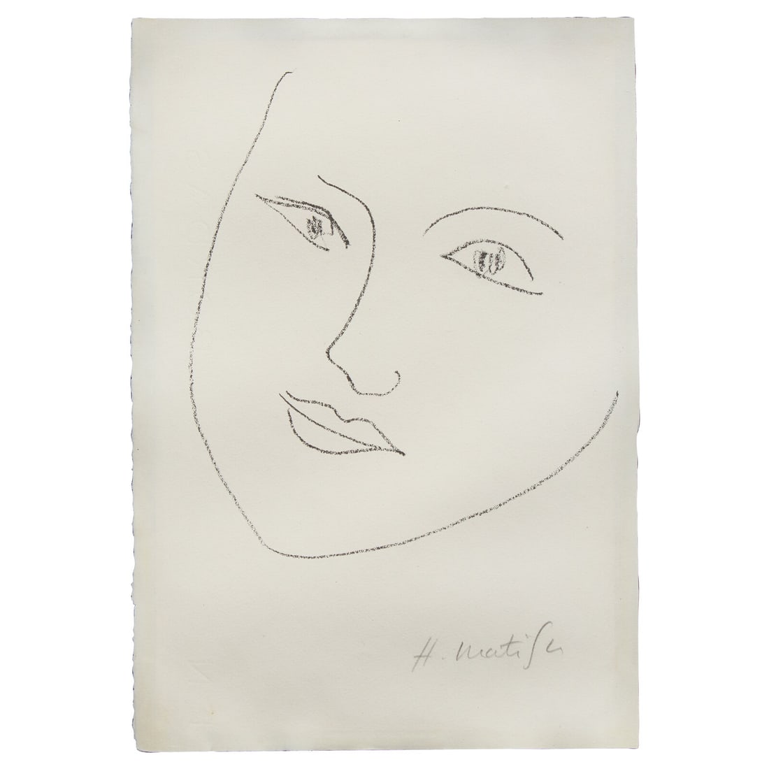 Henri Matisse (French, 1869–1954) Le signe de vie, 1946: Henri Matisse (French, 1869–1954) Le signe de vie, 1946 lithograph on watermarked Bordas paper, lacking book signed in pencil; from the edition of 300 9 7/8 x 6 7/8 inches. This lot is located i