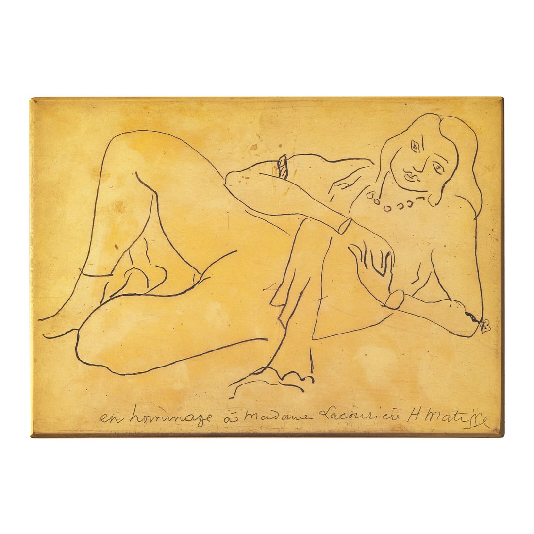 Henri Matisse (French, 1869–1954) Original Copper Plate for Nu couchée s'appuyant sur le (1 of 2)