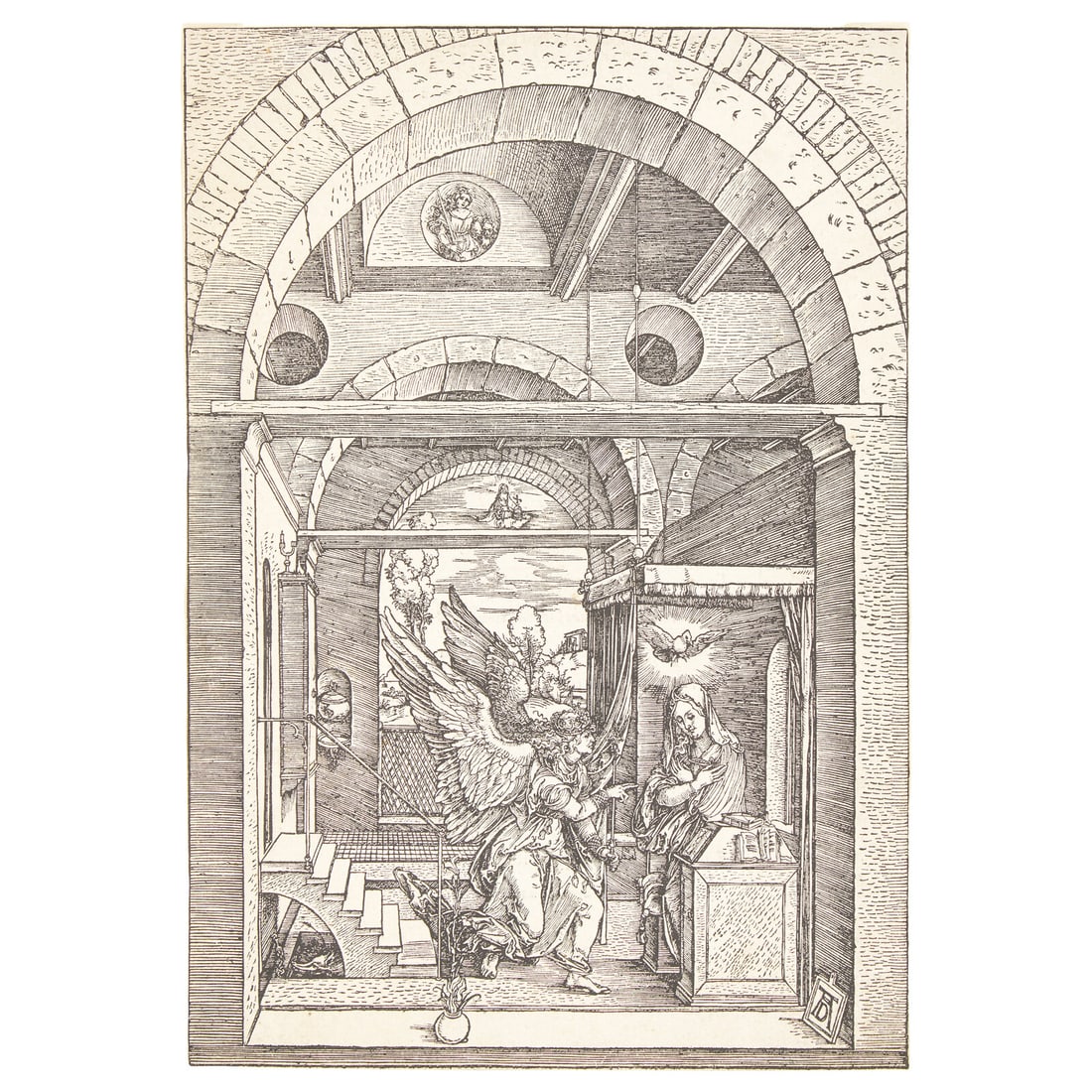 Albrecht Dürer (German, 1471–1528) The Annunciation (from Life of the Virgin), ca. 1503: Albrecht Dürer (German, 1471–1528) The Annunciation (from Life of the Virgin), ca. 1503 woodcut 11 3/4 x 8 1/8 inches. This lot is located in New York. Provenance: R.S. Johnson Fine Art, Ch