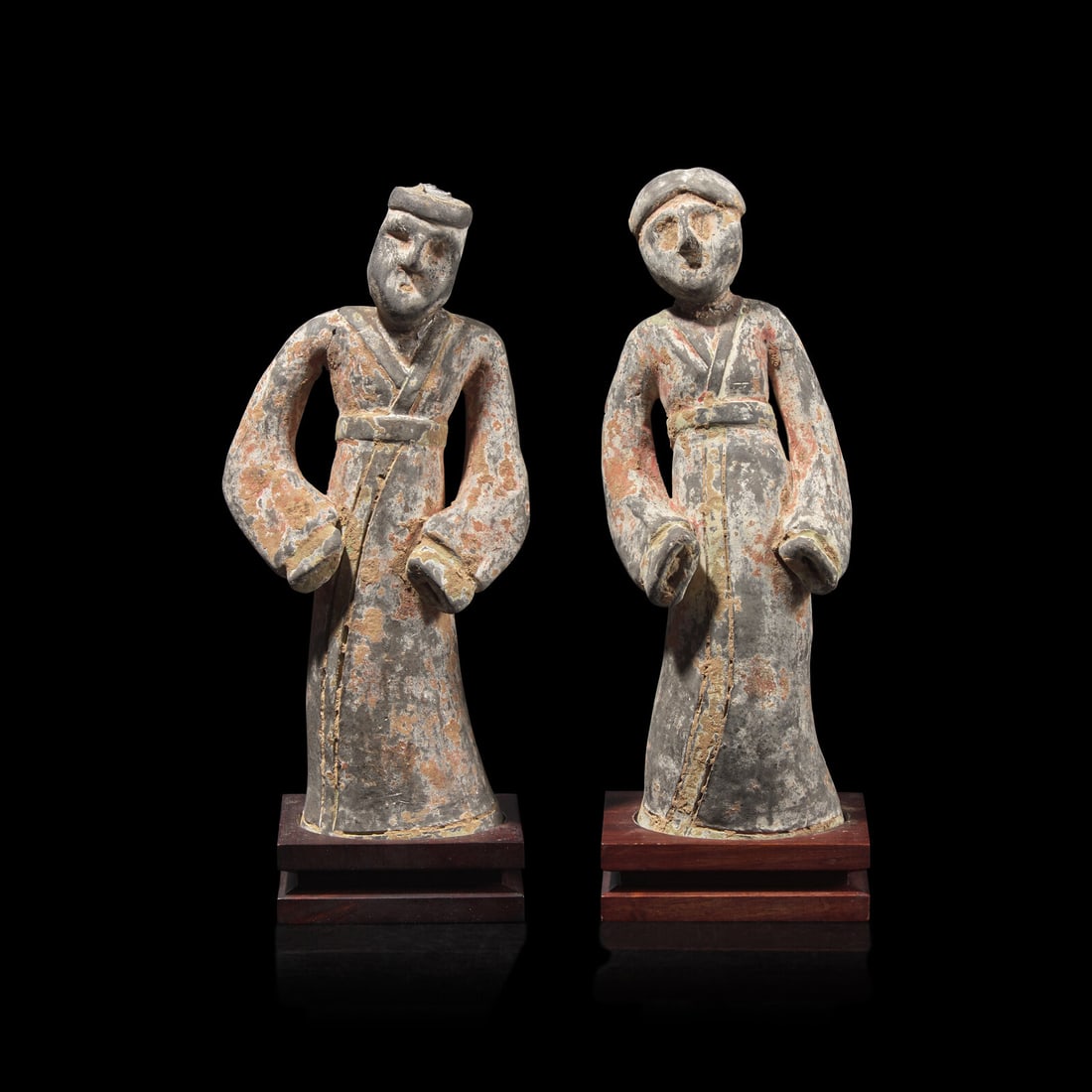 A Pair of Chinese Pottery Figures 陶俑一對 (1 of 4)