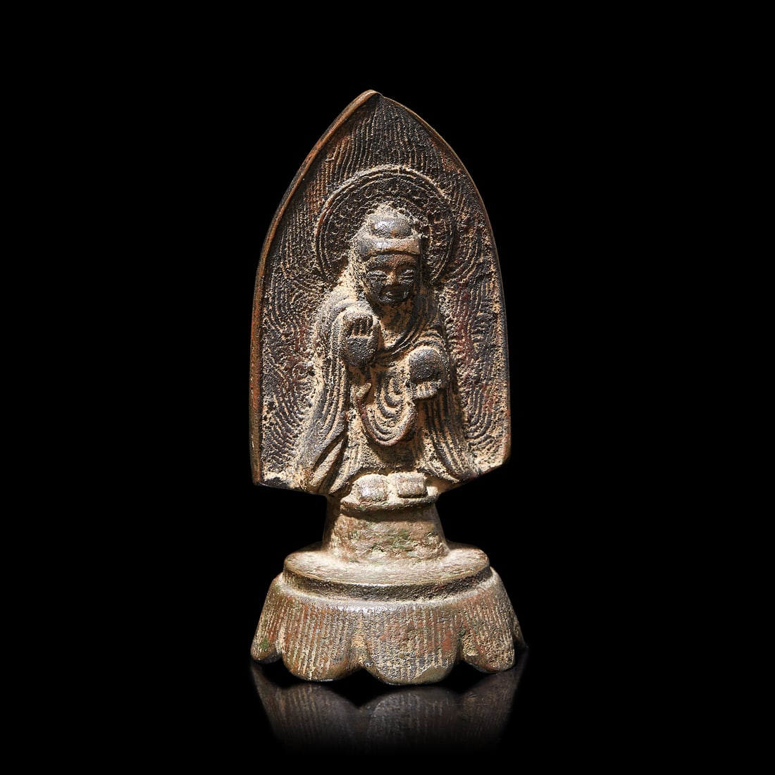 A Small Chinese Northern Wei Style Bronze Figure of Maitreya 北魏風格 (1 of 3)