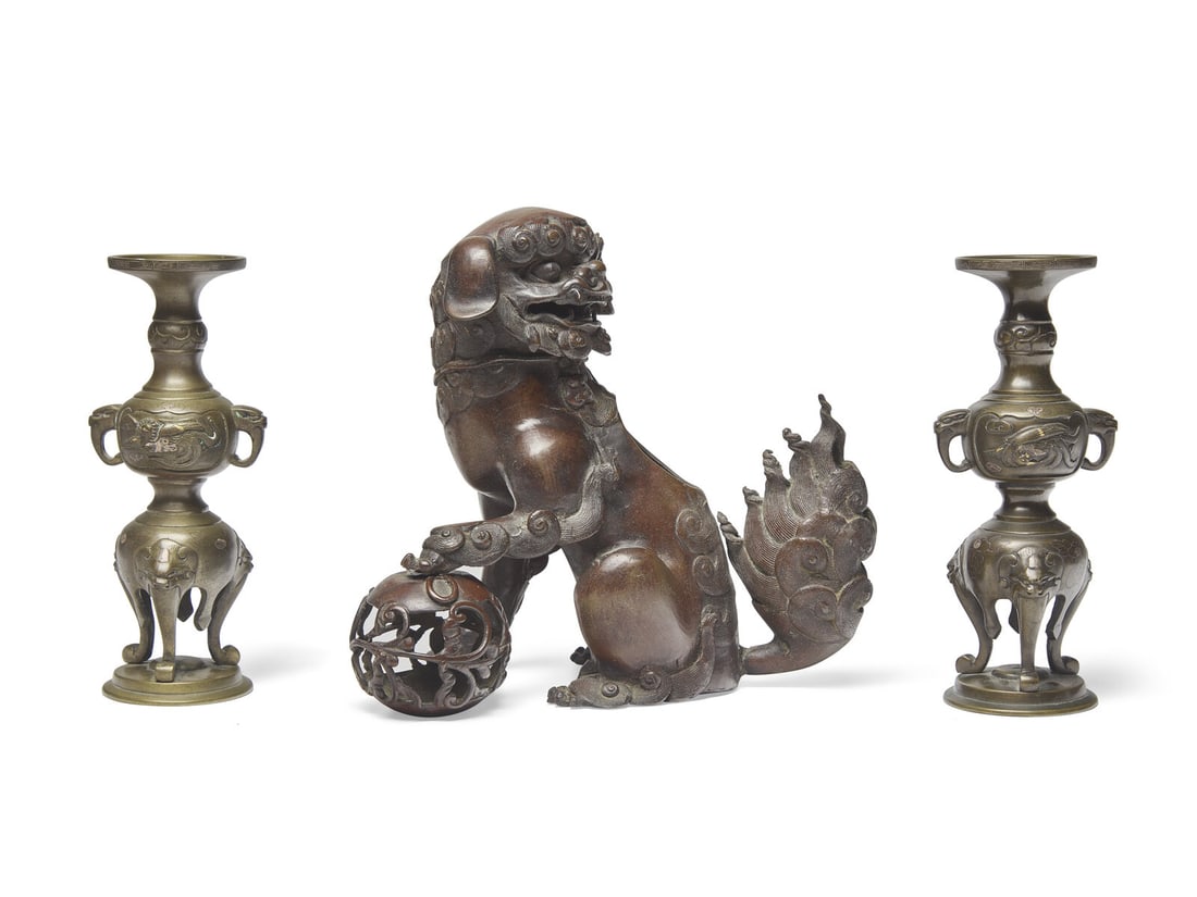 Three Japanese Bronze Articles, 19th/20th Century 近代 日本銅器 (1 of 2)