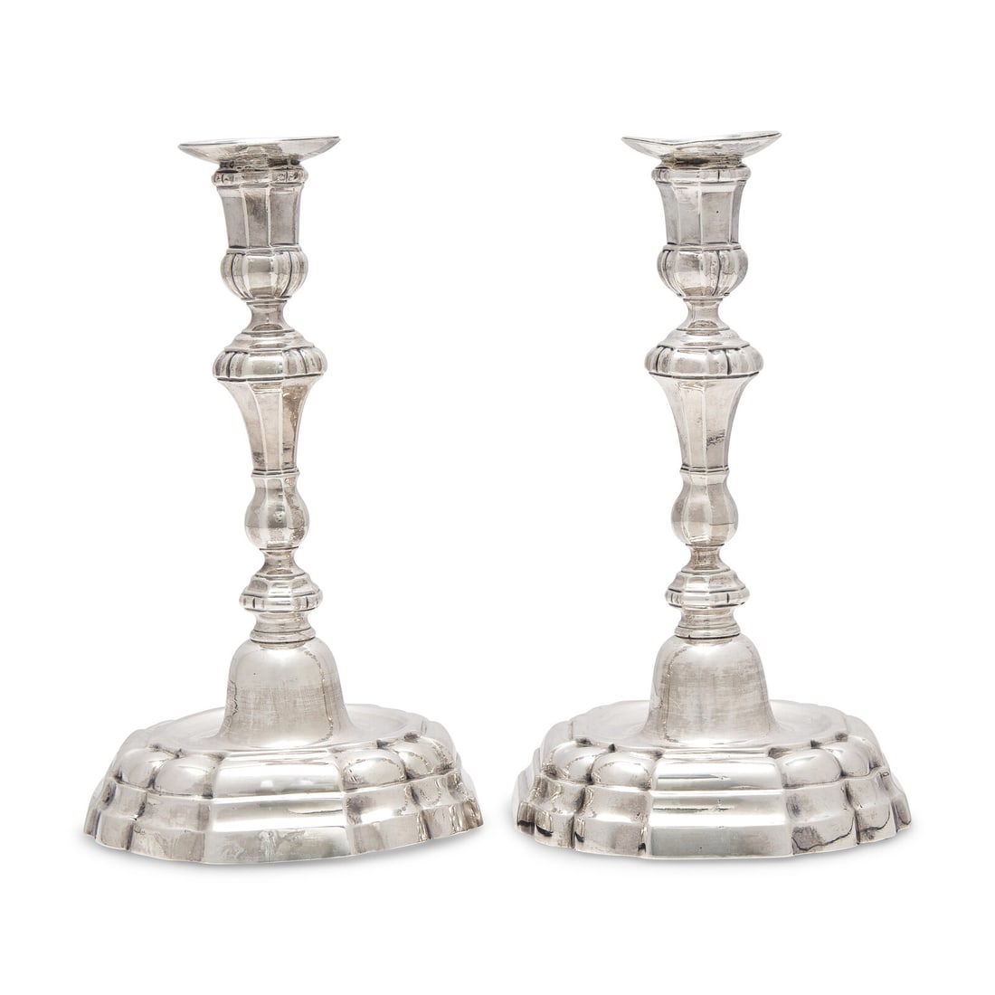A Pair of Spanish Silver Candlesticks (1 of 3)