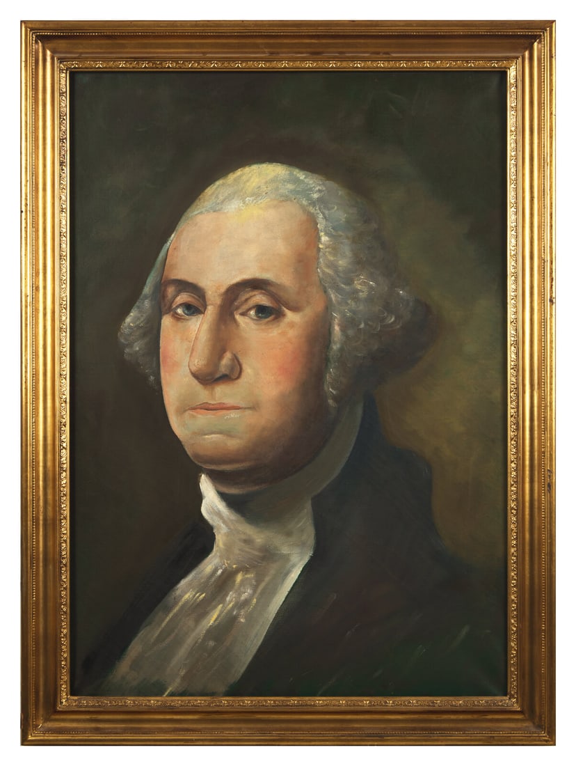American School 19th Century, A Portrait of George Washington (1 of 2)