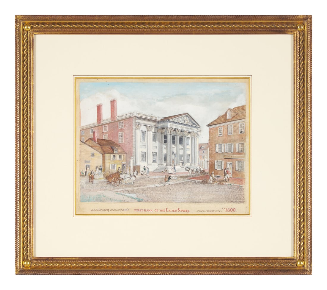 William Russell Birch (1755-1834), Alexander Hamilton's First Bank of the United States (1 of 3)