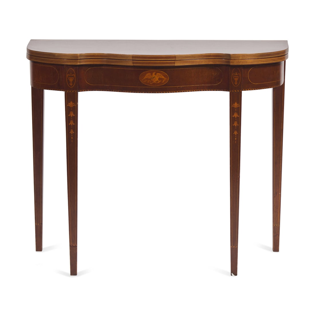 A Federal Style Eagle-Inlaid Mahogany Game Table (1 of 4)
