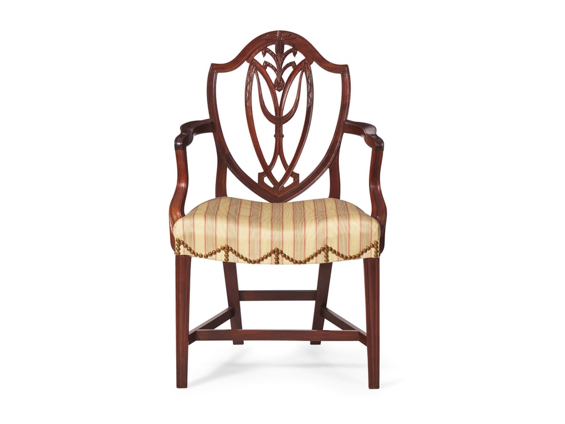 A Federal Carved Mahogany Armchair (1 of 4)