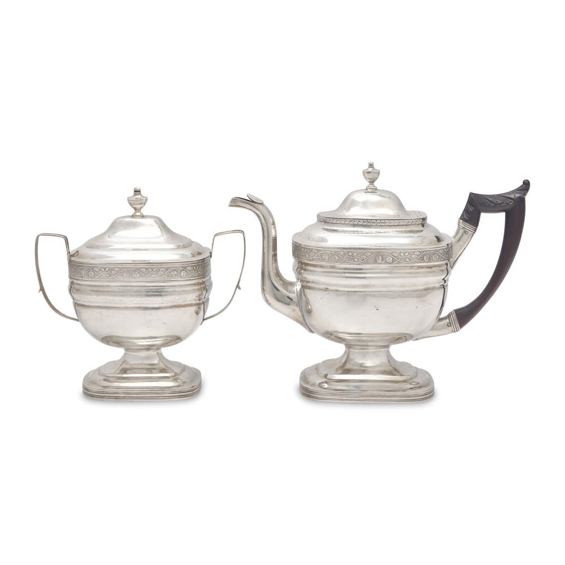 A Rare Federal Silver Teapot and Covered Sugar Dish (1 of 3)