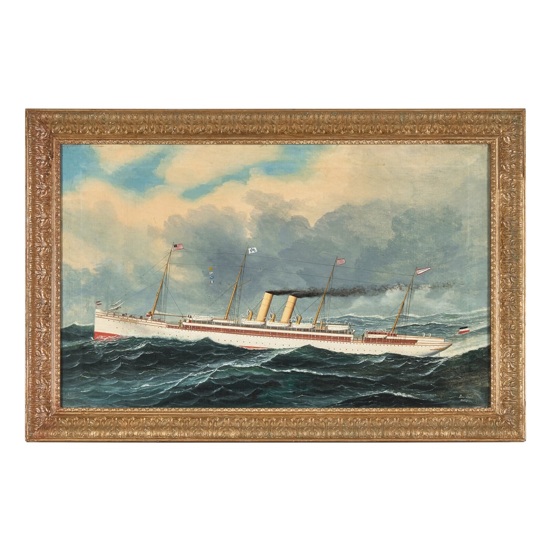 Antonio Jacobsen (American-Danish, 1850–1921), Imperial Mail Steamer Kaiser Wilhelm II (1 of 2)