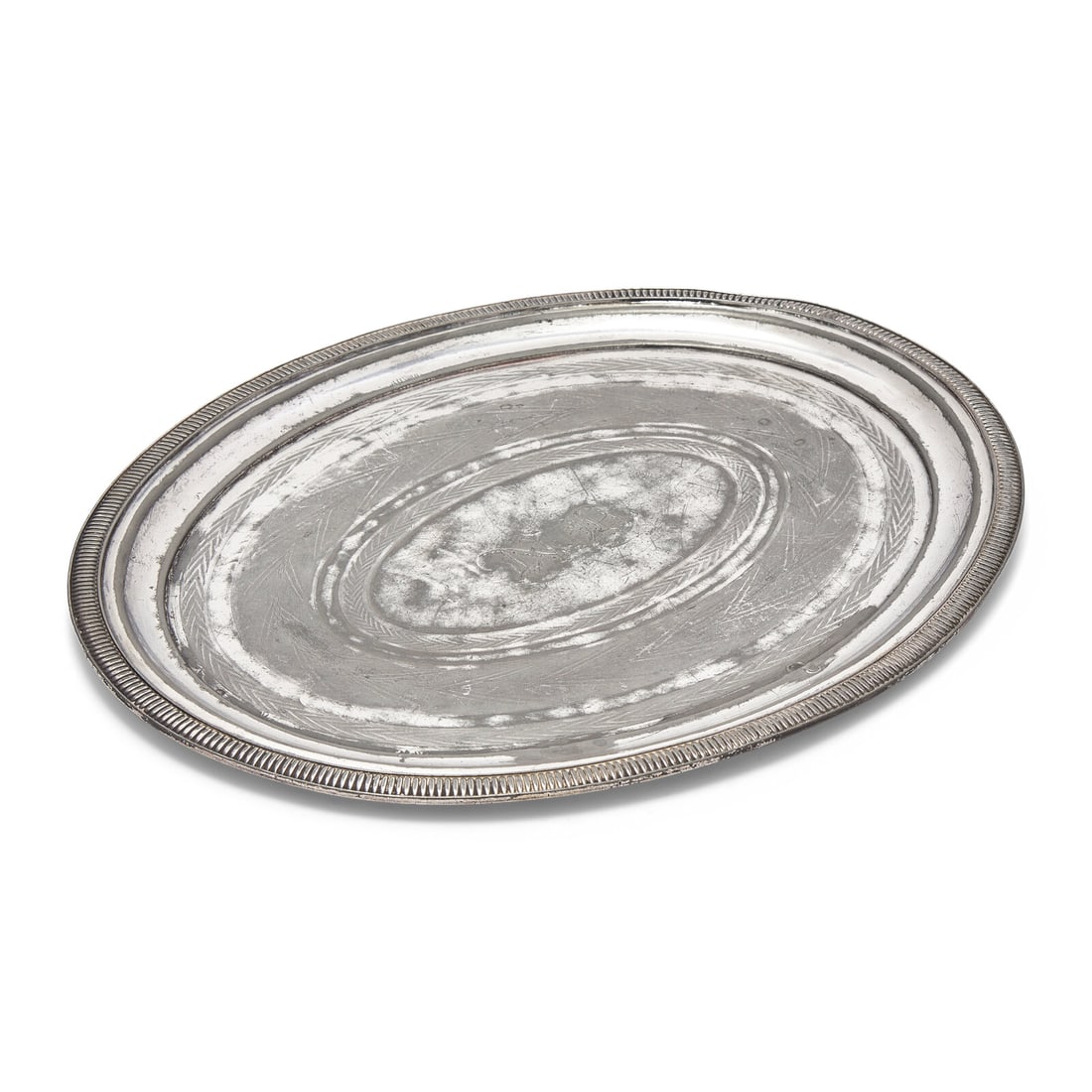 A Silver-Plated Tray Given to Noah Brooks by Abraham Lincoln (1 of 3)