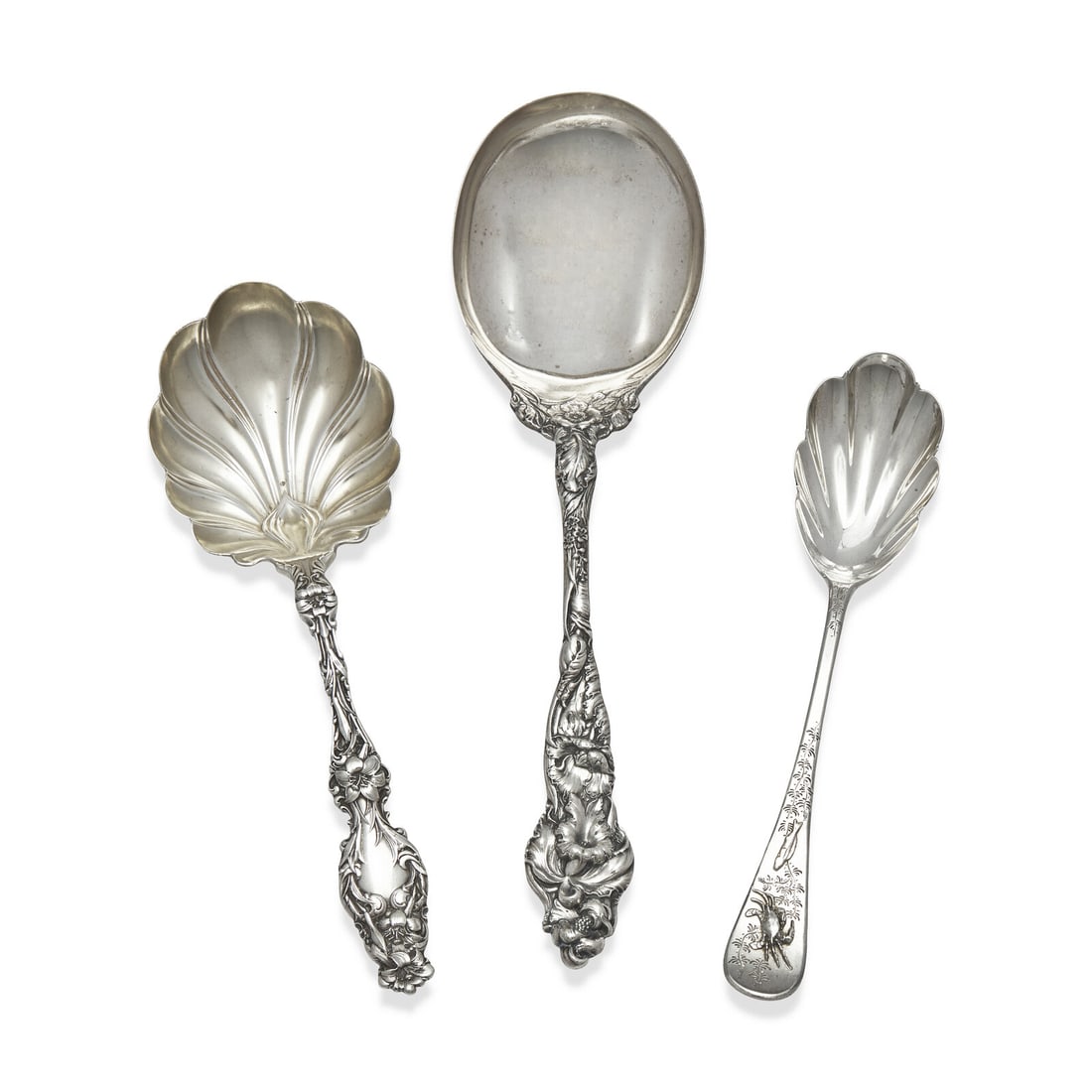 Three Aesthetic Movement and Art Nouveau Sterling Silver Spoons (1 of 4)