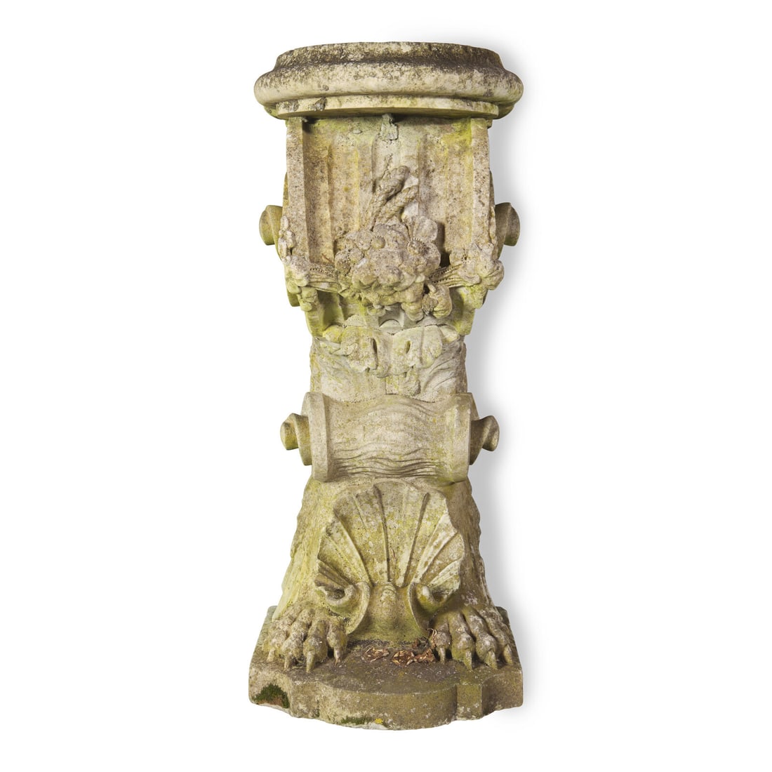 A Carved Marble Garden Pedestal (1 of 2)