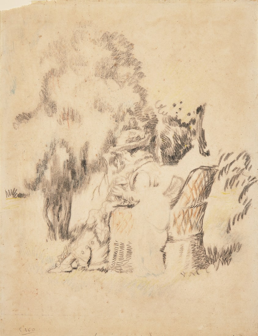 Henri Edmond Cross (French, 1865-1910) Madame Cross Cousant au Jardin, 1890 (1 of 3)