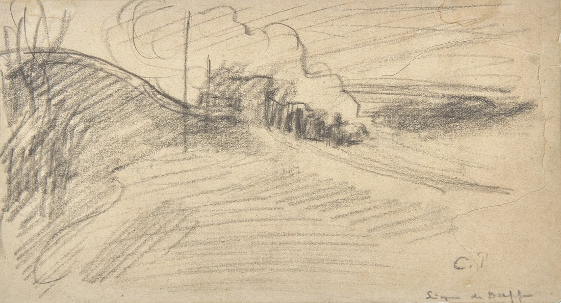 Camille Pissarro (Danish/French, 1830-1903) Le Train (1 of 4)