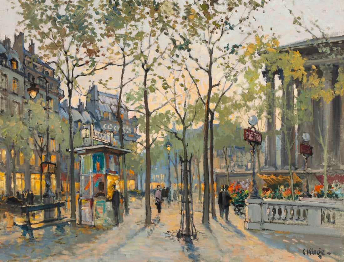 Constantin Kluge (French, 1912-2003) La Place de la Madeleine (1 of 4)