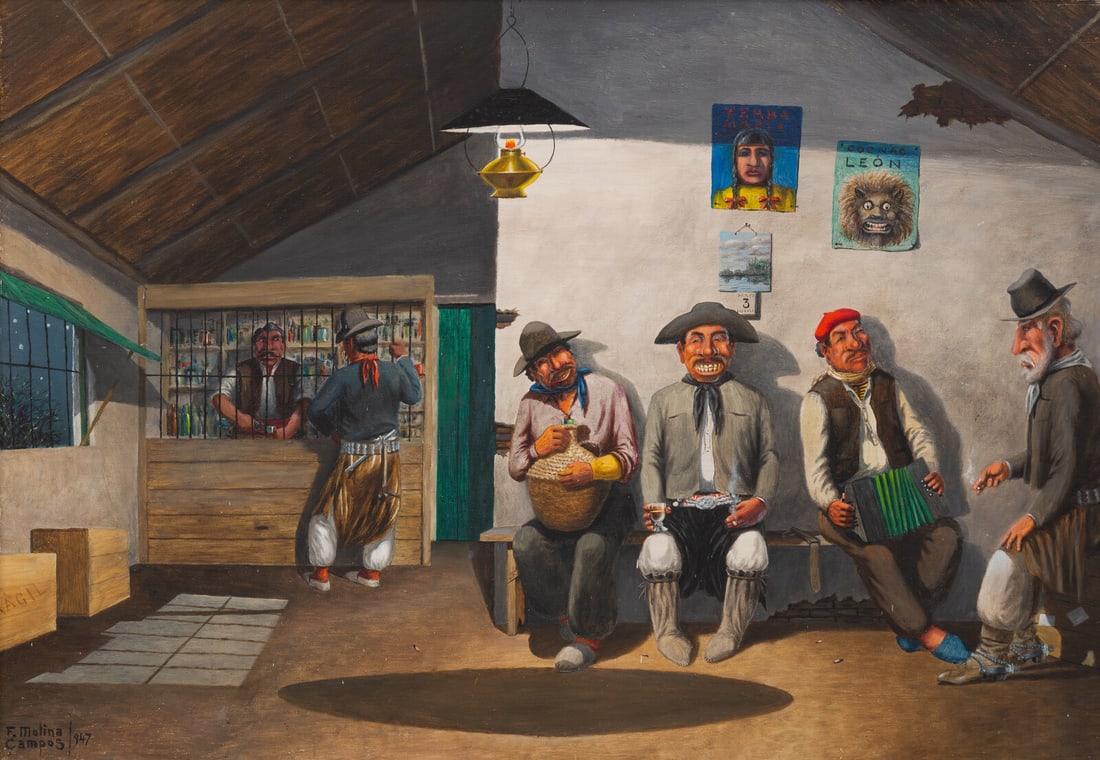 Florencia Molina Campos (Argentine, 1891-1959) Los Gauchos, Tres de Mayo, 1947 (1 of 5)