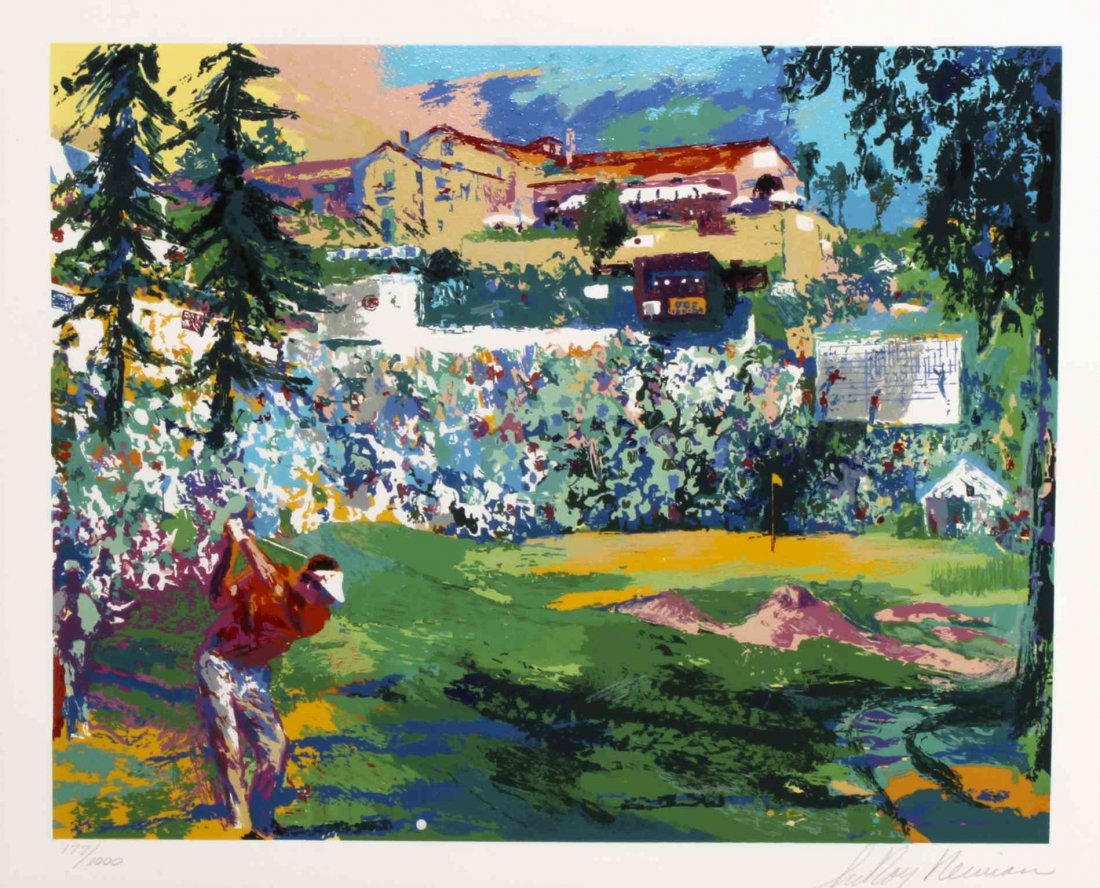 LeRoy Neiman, (American, 1921-2012), Amphitheater at Ri: LeRoy Neiman (American, 1921-2012) Amphitheater at Riviera, Big Time Golf Suite, 1992 color screenprint edition 177/1000, signed LeRoy Neiman (lower right) 20 x 24 inches.