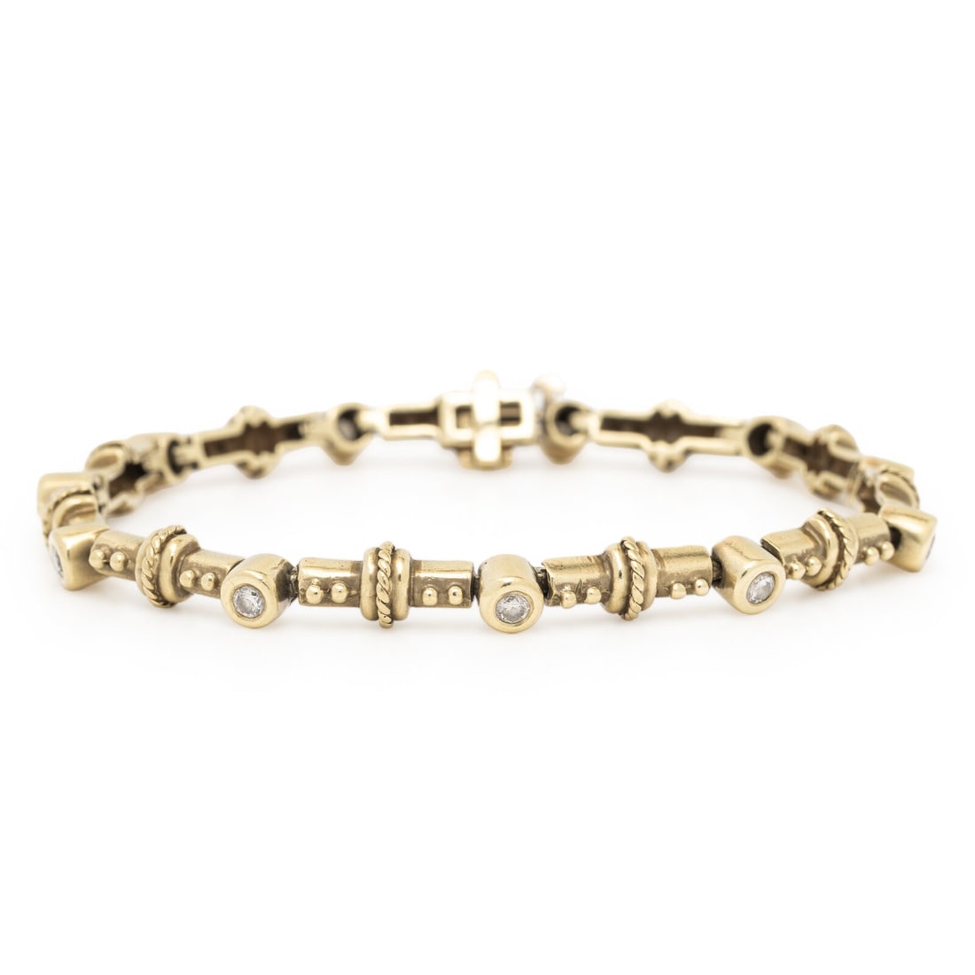 Diamond and Yellow Gold Bracelet (1 of 3)