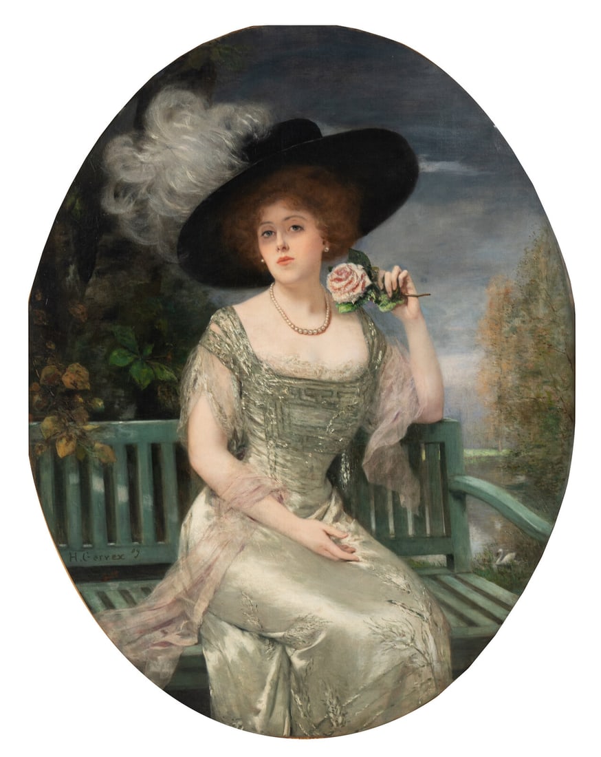 Henri Gervex (French, 1852-1929) Portrait de Madame Gonzales Moreno, 1909 (1 of 4)
