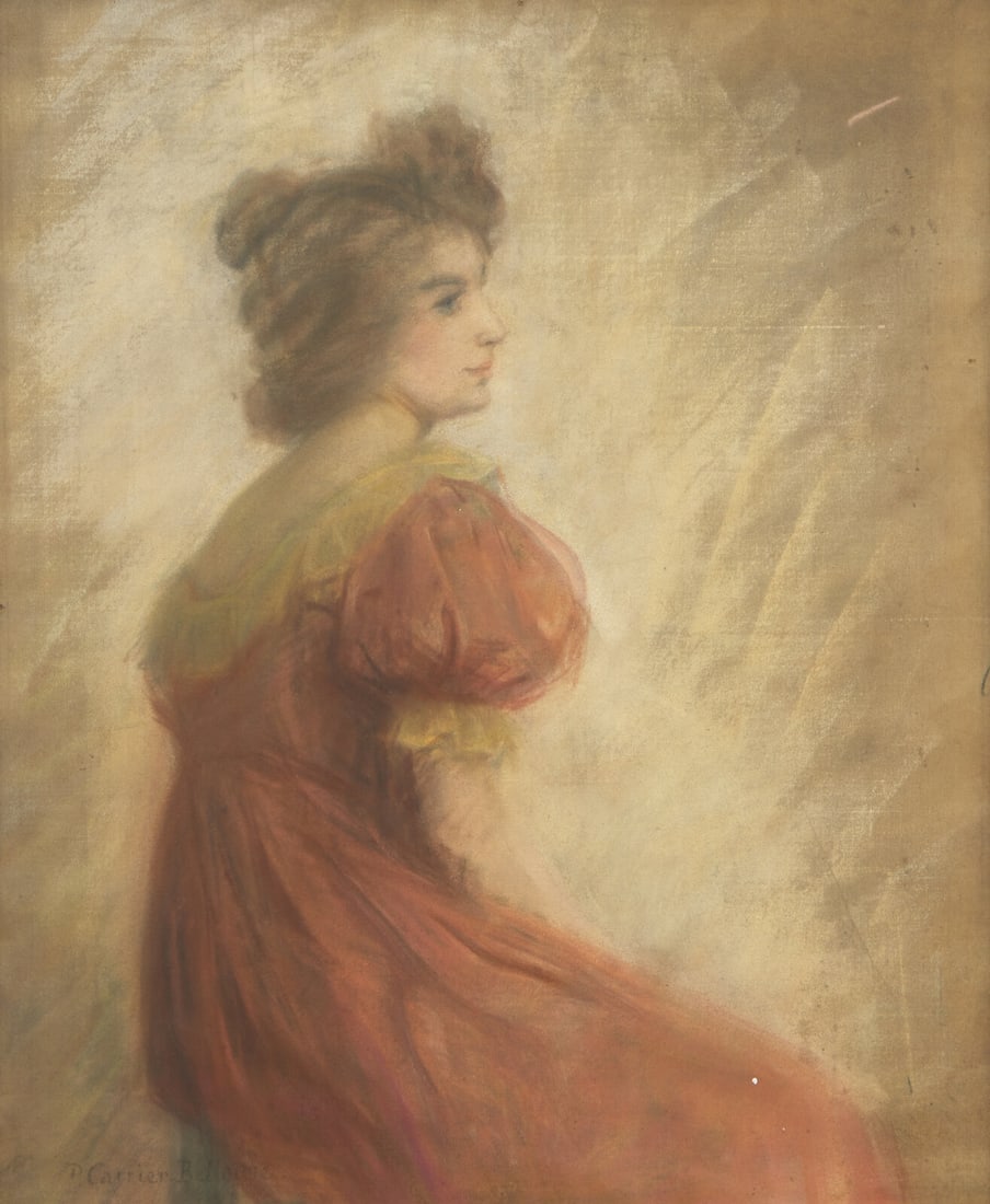 Pierre Carrier-Belleuse (French, 1851-1932) Femme Assise de Profil (1 of 3)