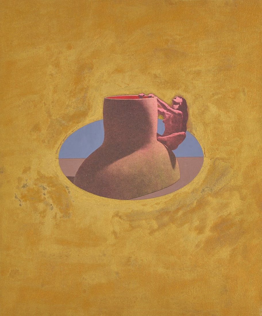Kenneth Price (American, 1935ñ2012) Figurine Cup, 1969: Kenneth Price (American, 1935ñ2012) Figurine Cup, 1969 mixed media on paper laid to cardboard signed Price, titled and dated (verso) 12 x 10 inches. Property from a New York Collection This lot i