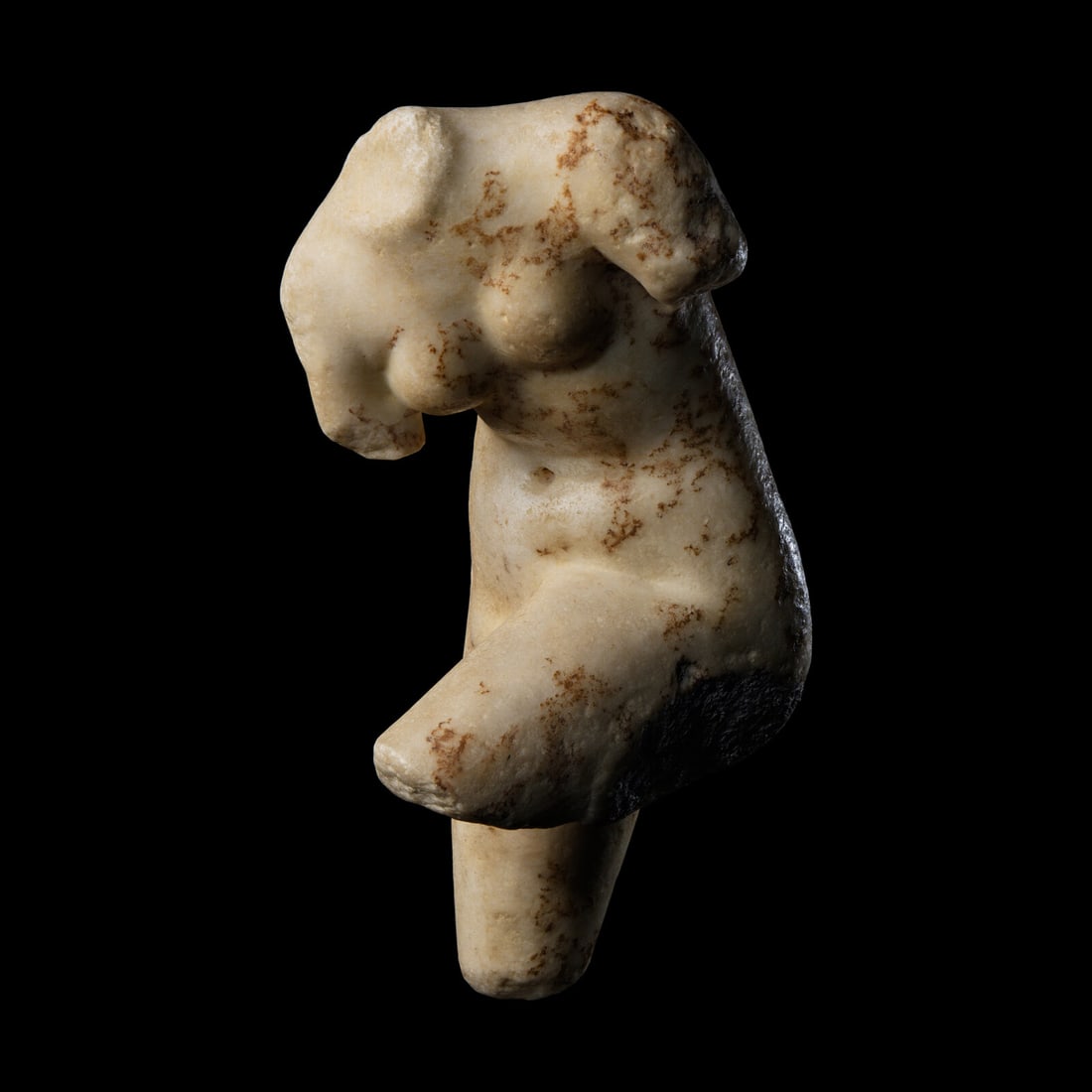A Roman Marble Torso of Venus: A Roman Marble Torso of Venus Circa 1st Century A.D. Height 25.5 cm (10 inches). Provenance: Art Market, New York or Paris, early 1990s. Private Collection, London, 1990s-2013. Oliver Forge and Brenda