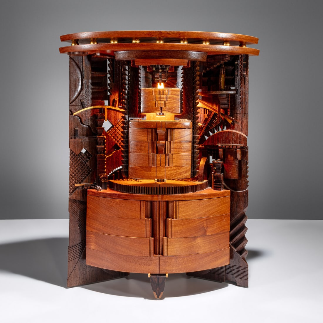 Po Shun Leong (English, b. 1941) Architectural Wood Cabinet, 1994 (1 of 5)