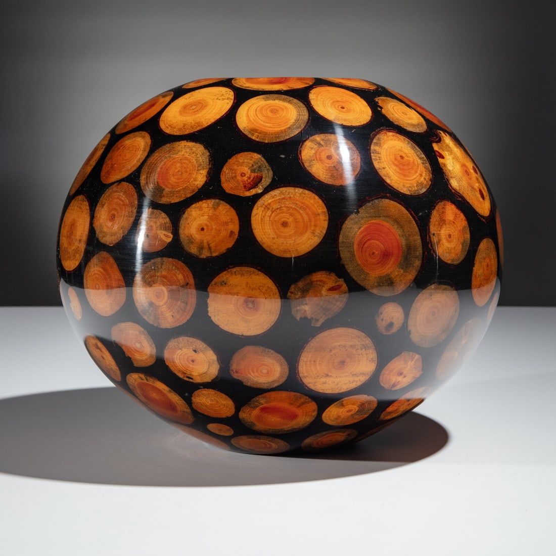 Philip Moulthrop (American, b. 1947) White Pine Mosaic Globe (1 of 3)