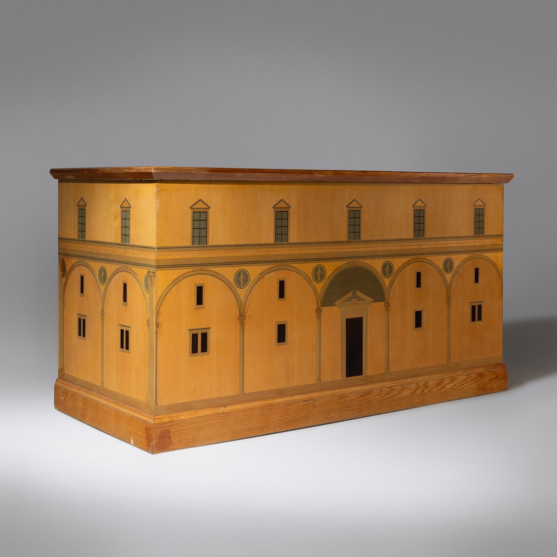 David Linley (British, b. 1961) English Marquetry Reception Desk (1 of 2)