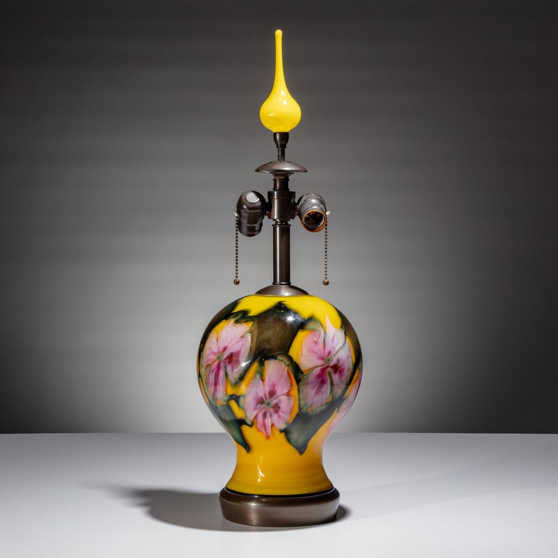 Charles Lotton (American, 1935–2021) Table Lamp in Yellow Floral, 2000 - 6