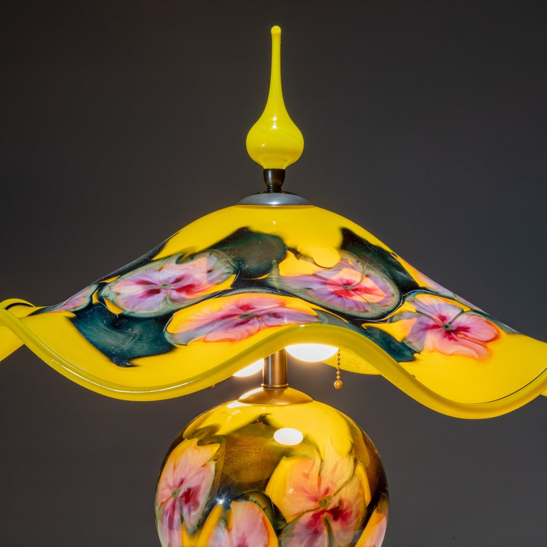Charles Lotton (American, 1935–2021) Table Lamp in Yellow Floral, 2000 - 7