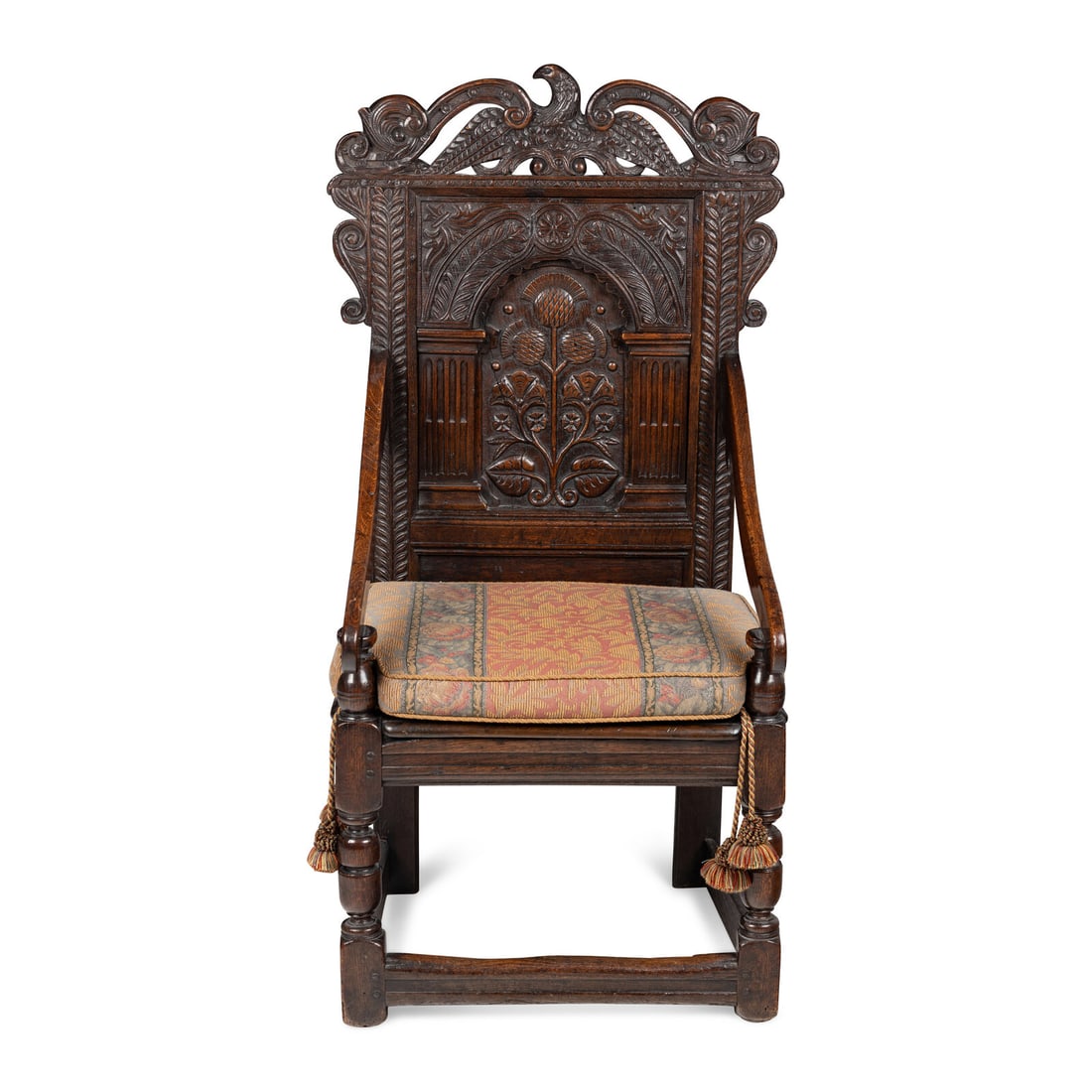 A Charles II Carved Oak Joined Armchair (1 of 3)