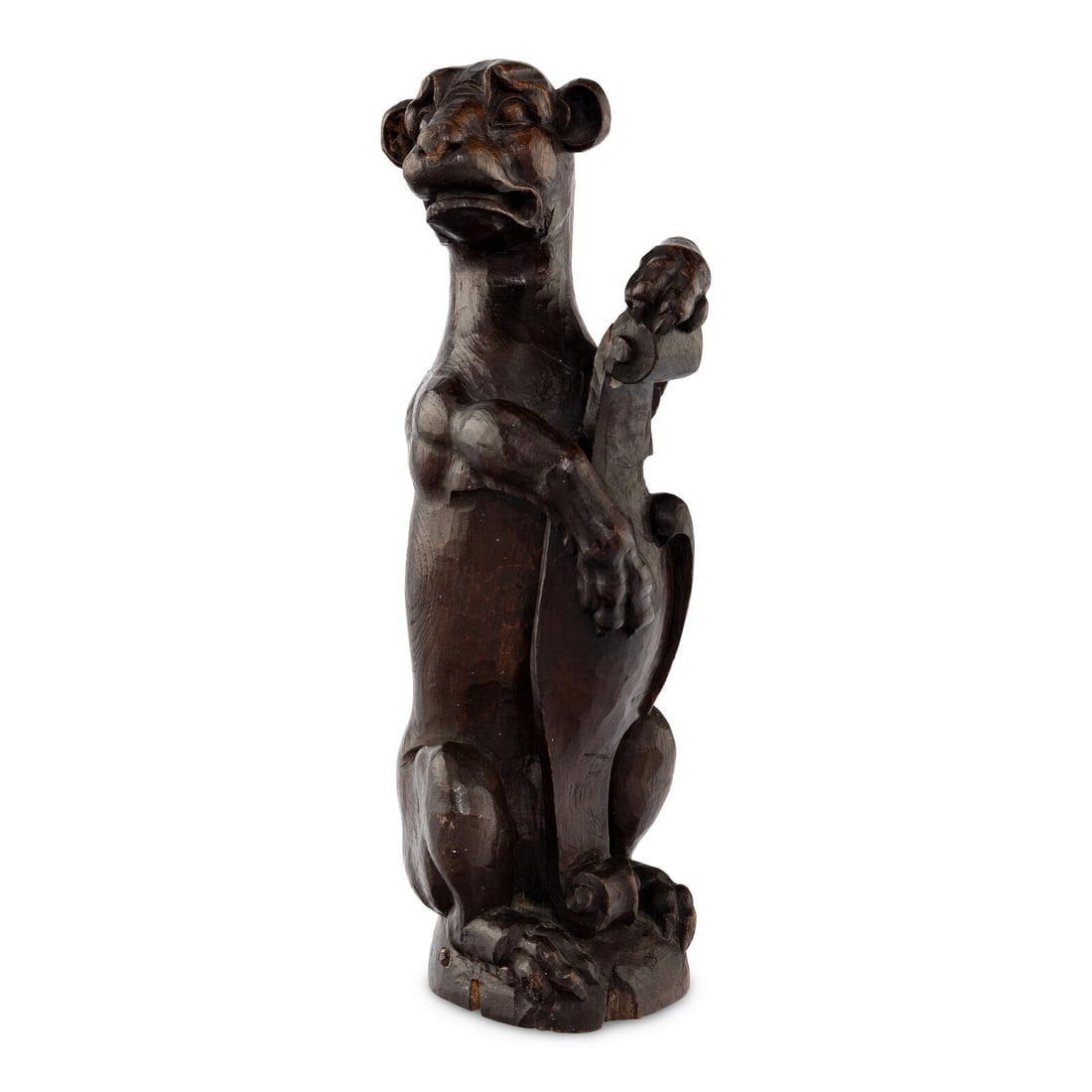 An English Carved Oak Heraldic Support: An English Carved Oak Heraldic Support 16th Century Height 19 1/2 inches. Property from the Collection of Robert and Roseann Drucker, Wilmette, IL This lot is located in Chicago. Provenance: Keith Hoc