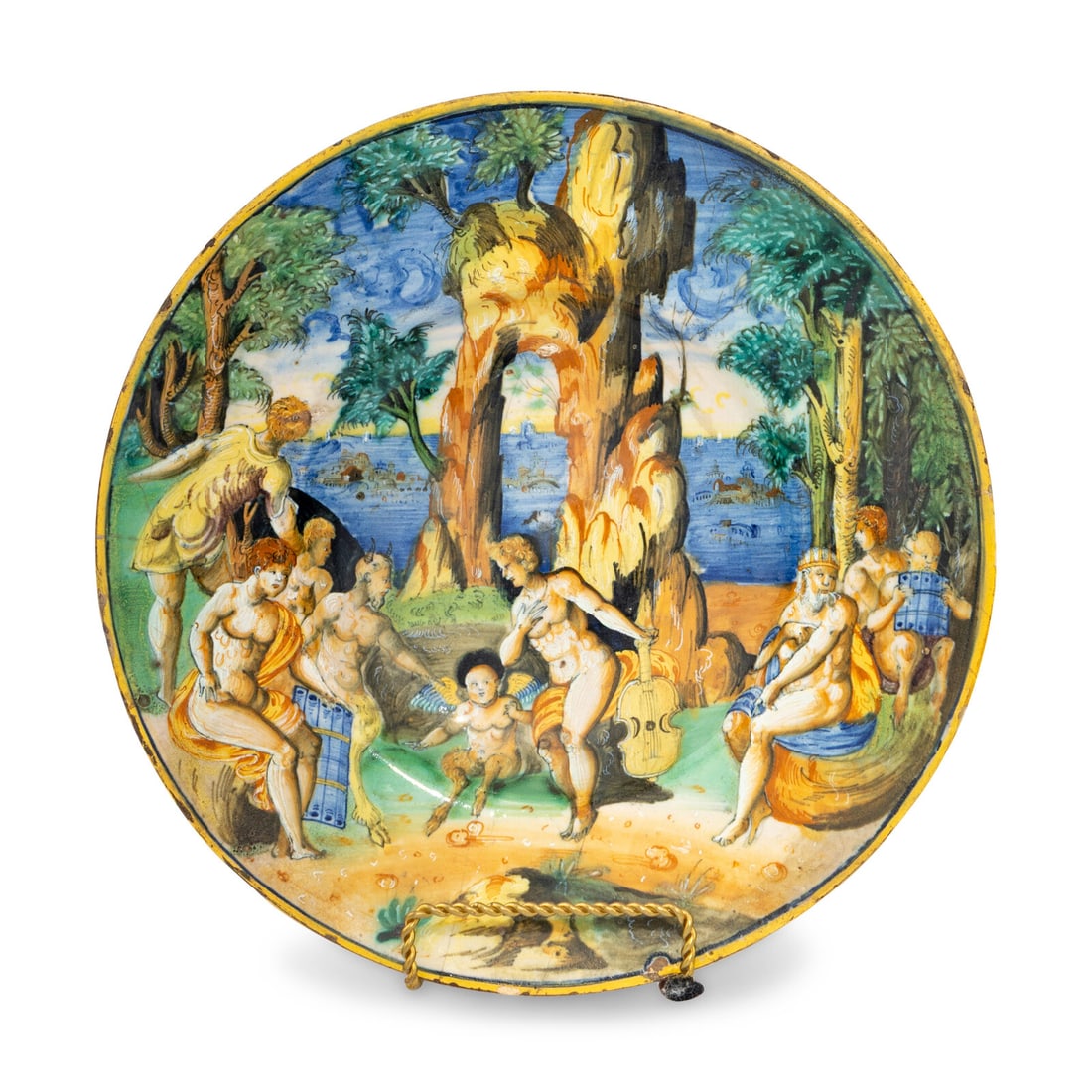 An Urbino Istoriato Majolica Charger (1 of 2)