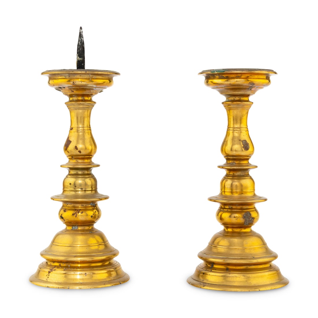 A Pair of Louis XVI Brass Pricket Sticks (1 of 2)