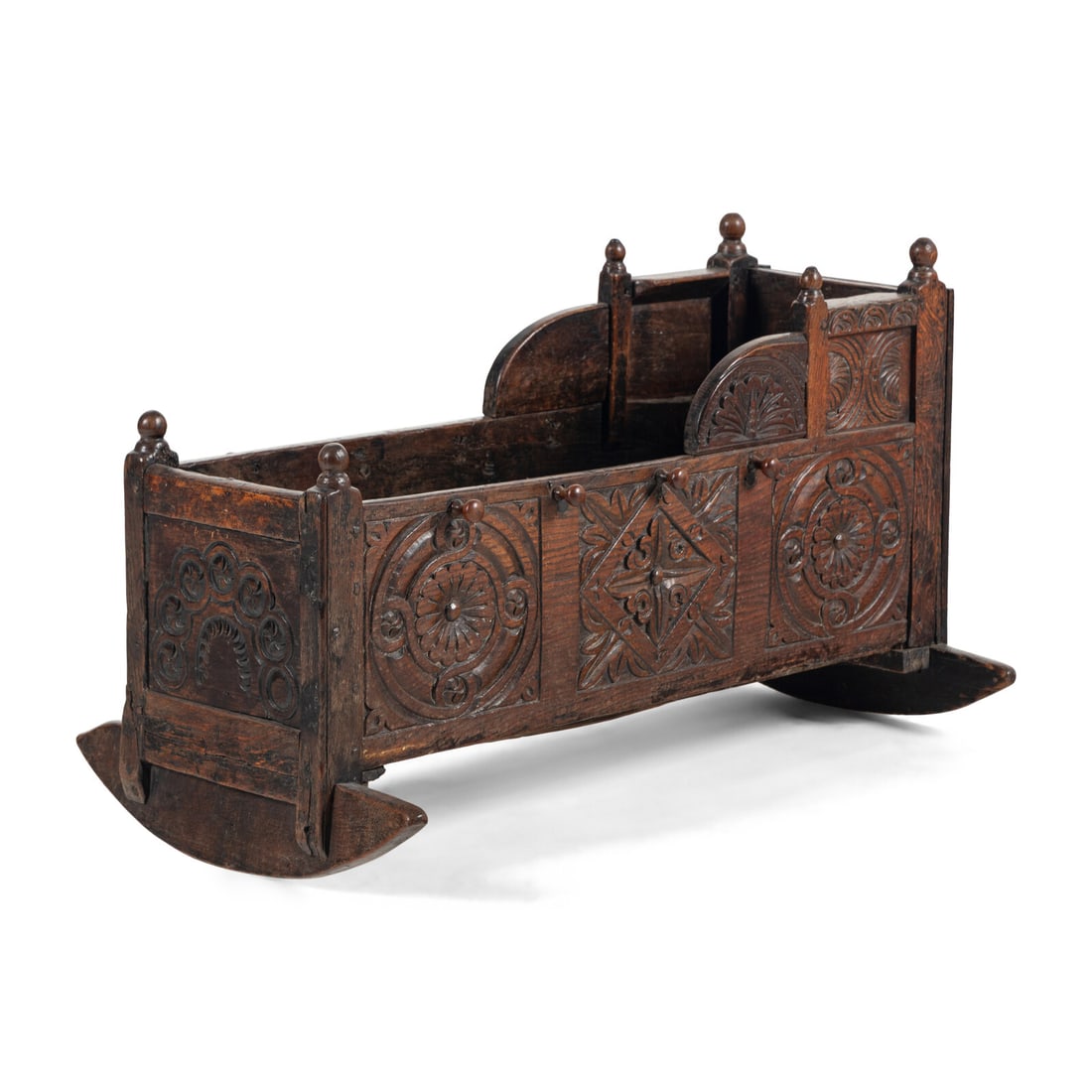 An English Oak Rocking Cradle (1 of 2)
