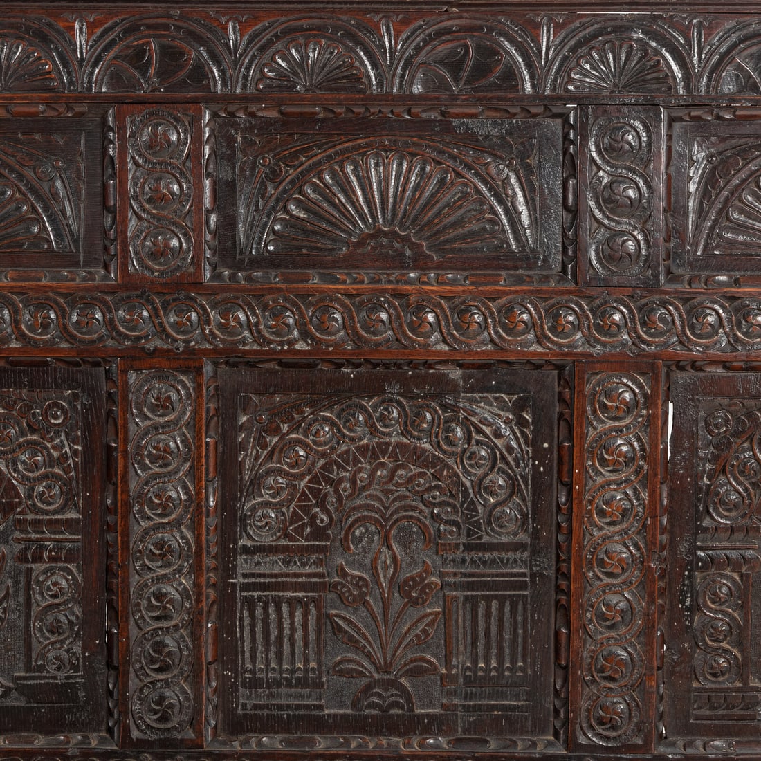 An English Oak Box Settle - 4
