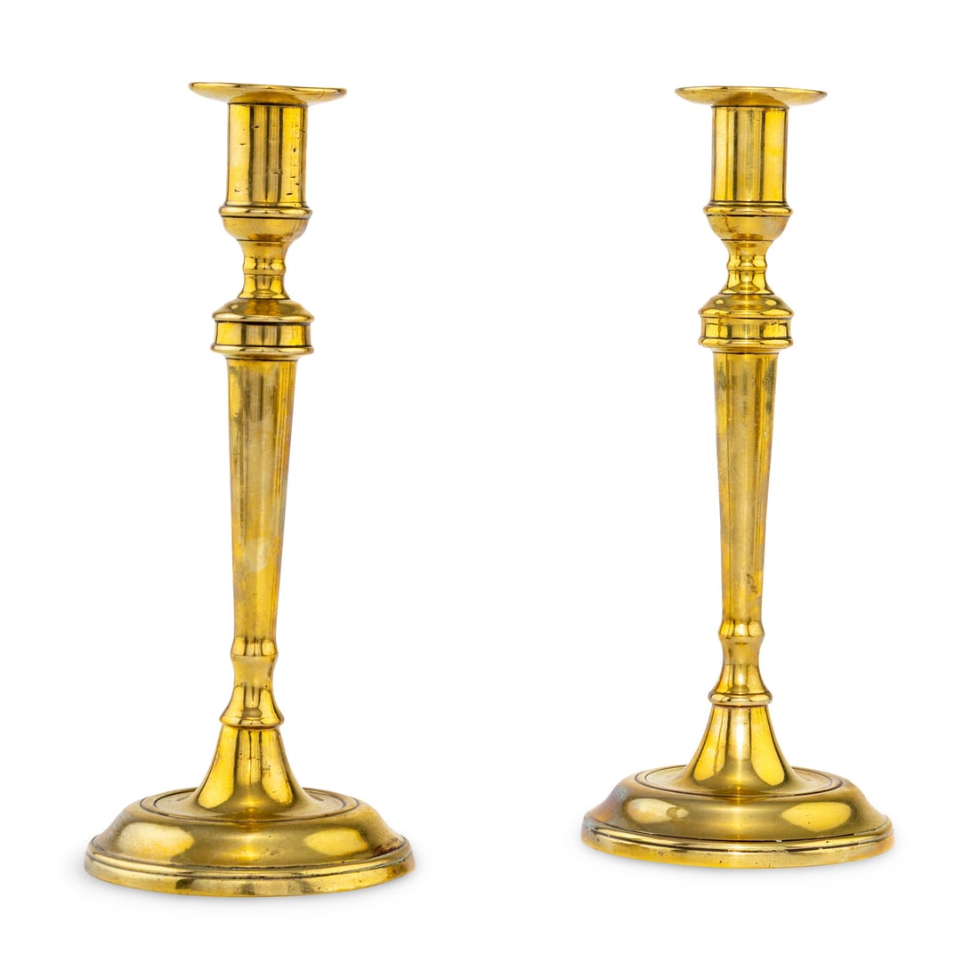 A Pair of English Brass Candlesticks (1 of 2)