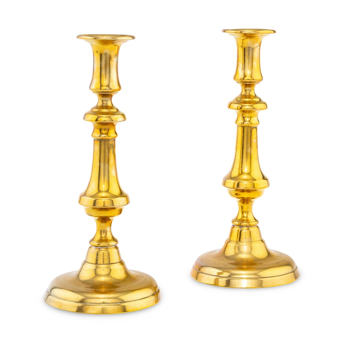 A Pair of English Brass Candlesticks (1 of 2)