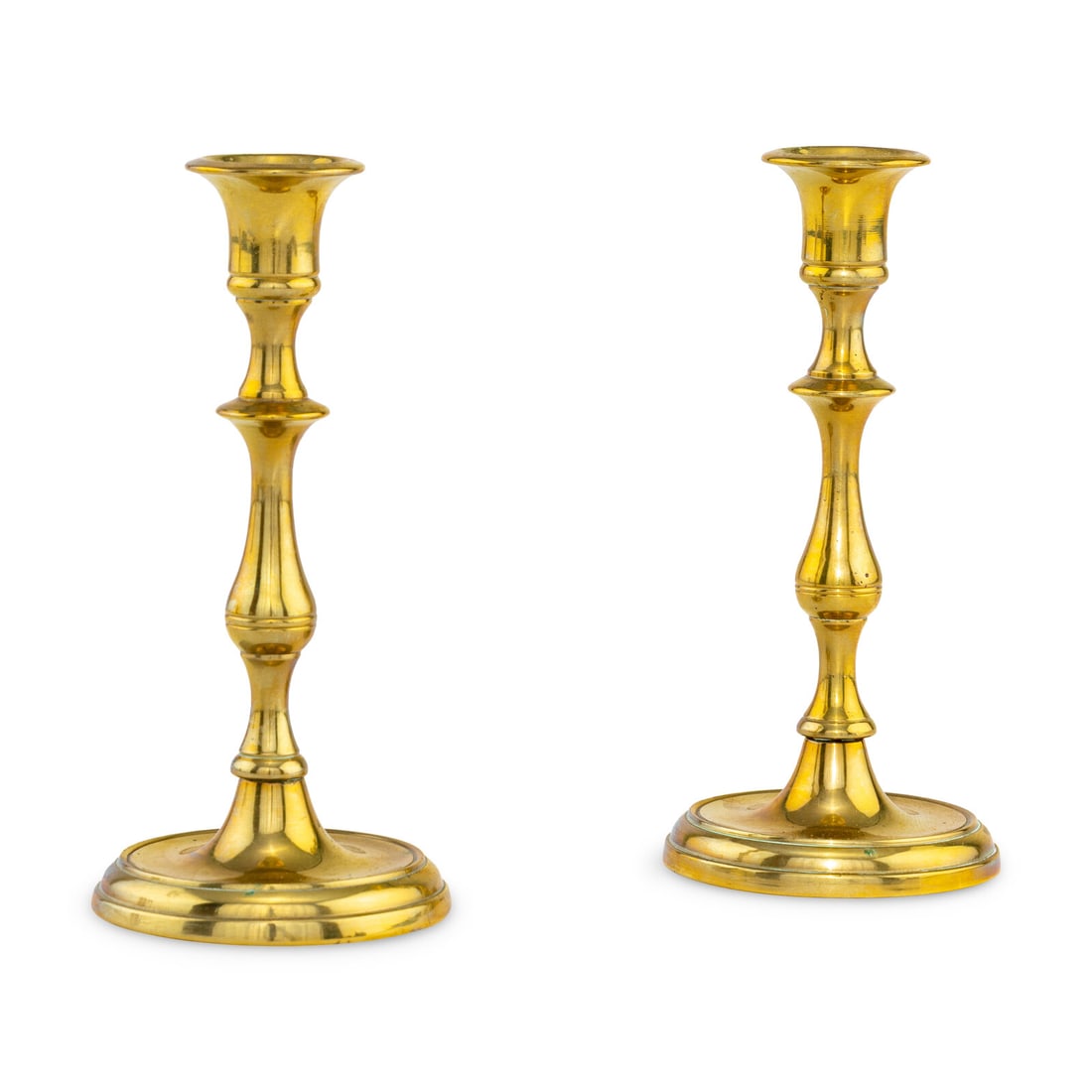 A Pair of English Brass Candlesticks (1 of 2)