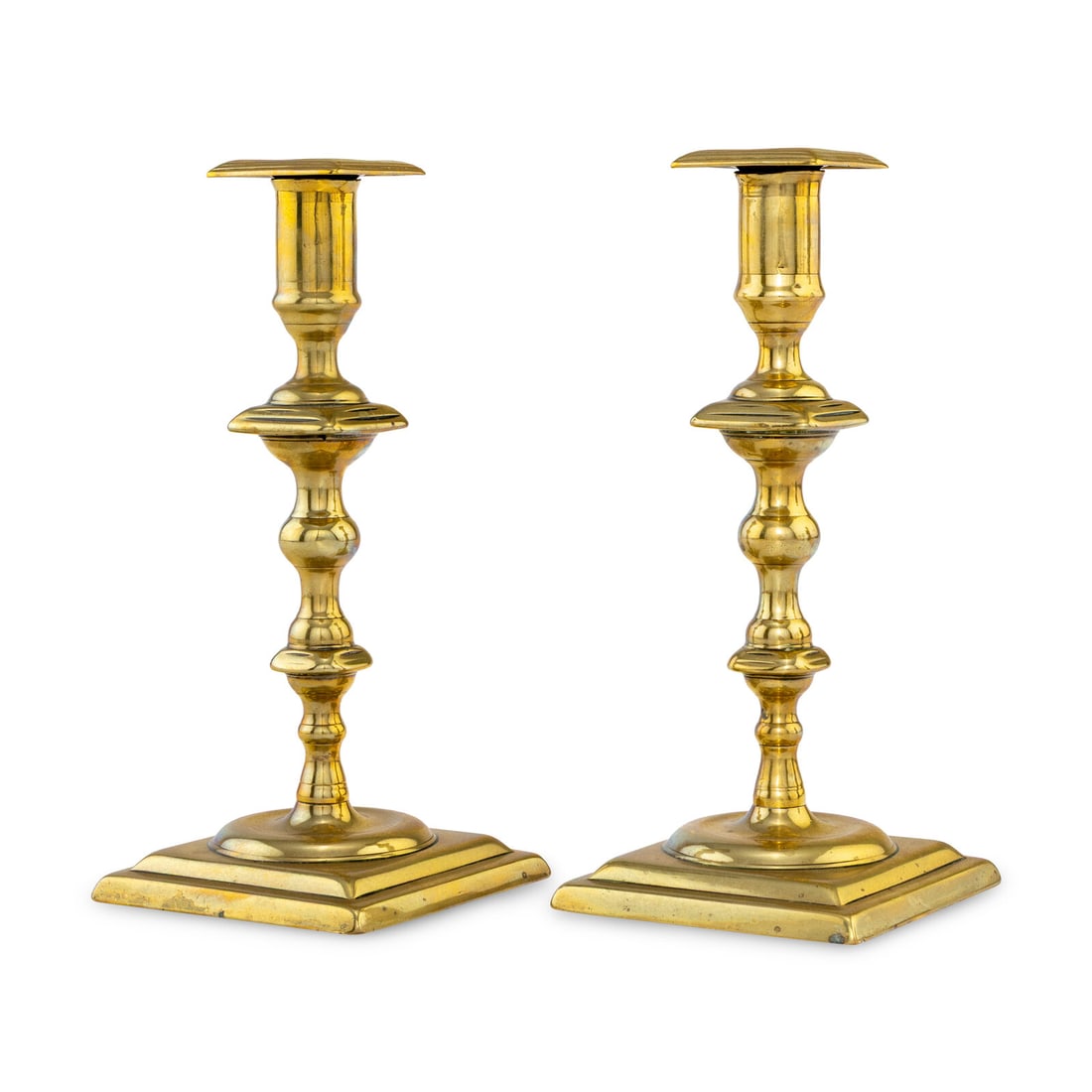 A Pair of English Brass Candlesticks (1 of 2)