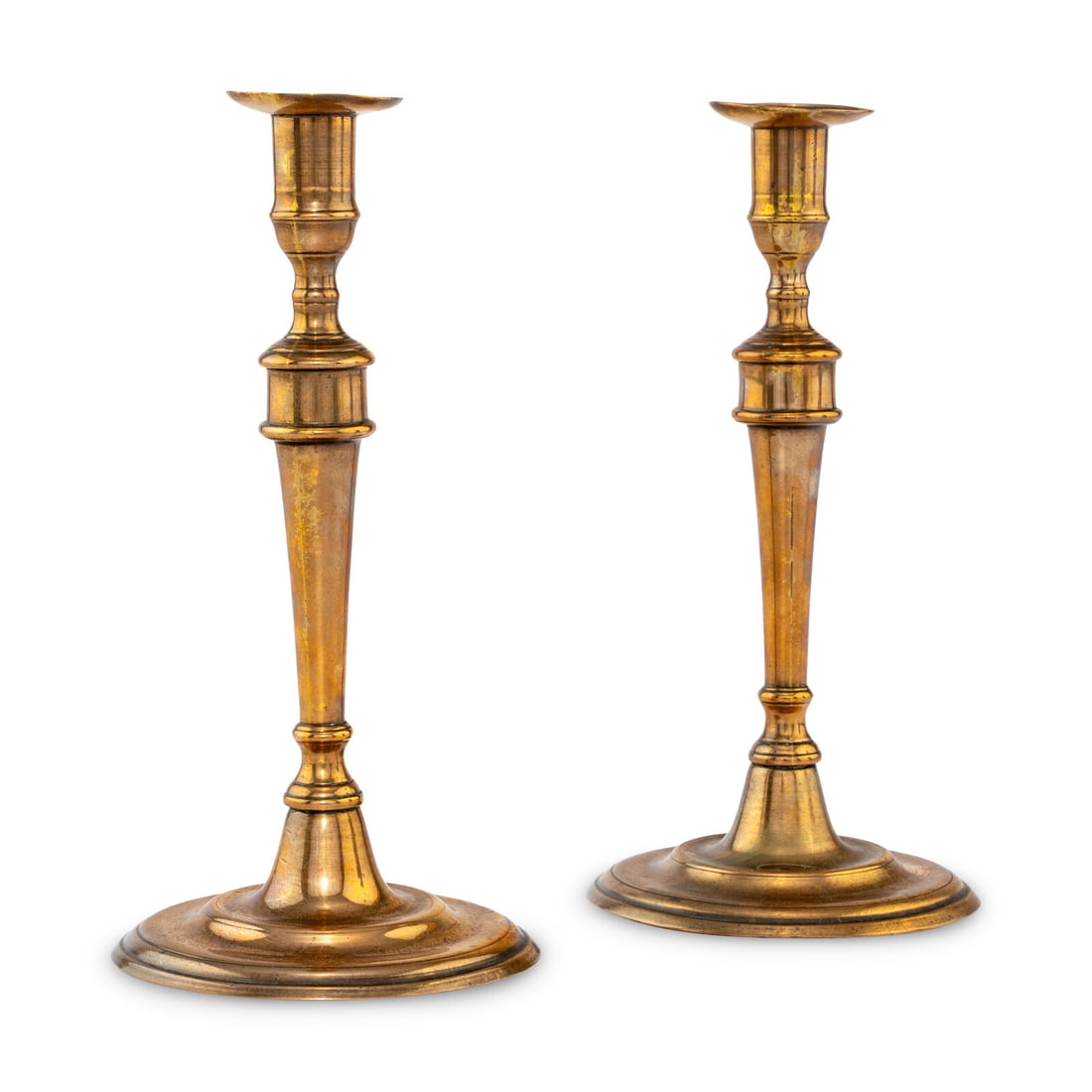 A Pair of George III Bell Metal Candlesticks (1 of 2)