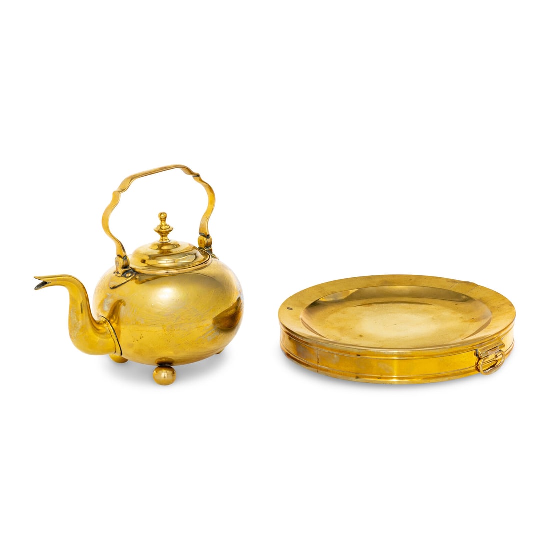An English Brass Kettle and Chafing Dish (1 of 2)